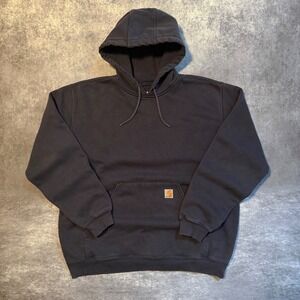 Vintage Carhartt Mens XL Navy Pullover‎ Hoodie Loose Fit Heavyweight Sweatshirt